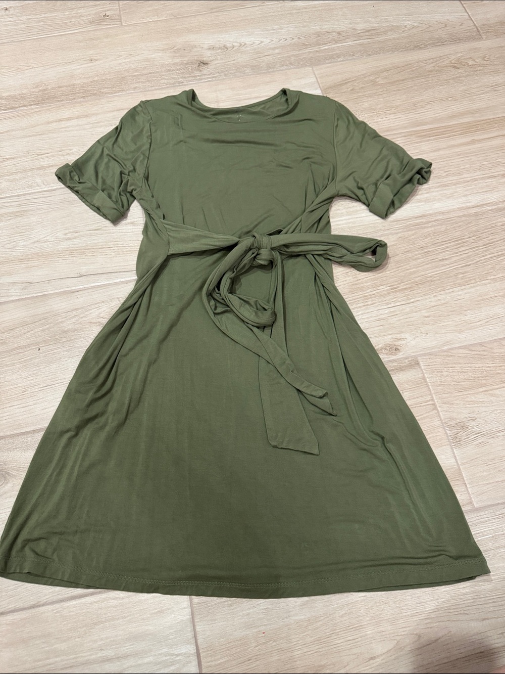 Kindred Bravely Elena Nursing & Maternity Tie Dress | Olive Green - L